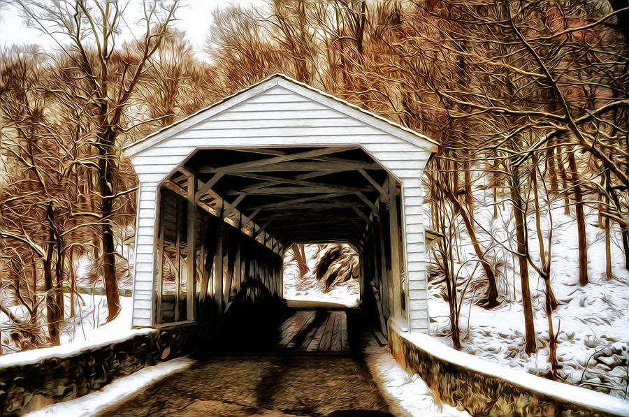 The Covered Bridge at Valley Forge Photograph by Bill Cannon