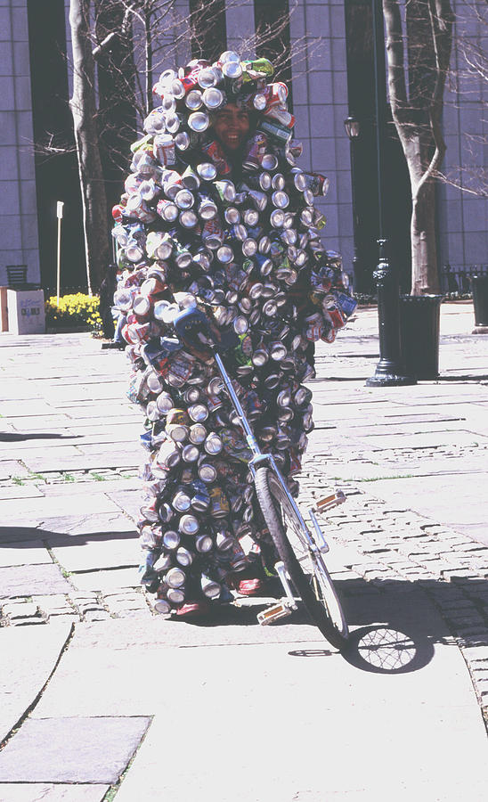 The Covered Can Man Photograph by Tom Wurl