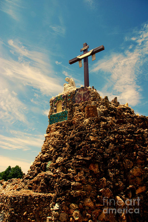 The Cross II in the Grotto in Iowa Photograph by Susanne Van Hulst