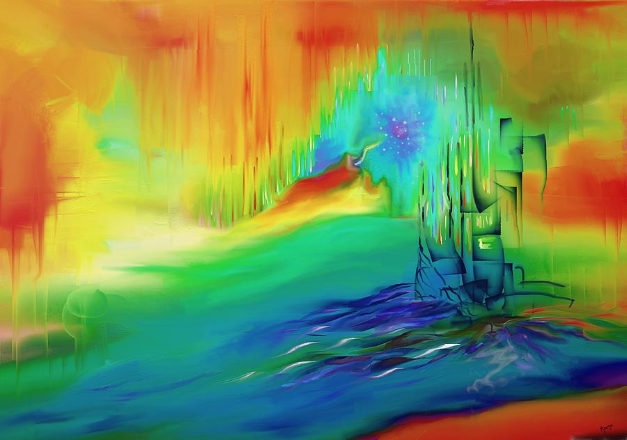 Abstract Painting - The Crossing by Robin Monroe