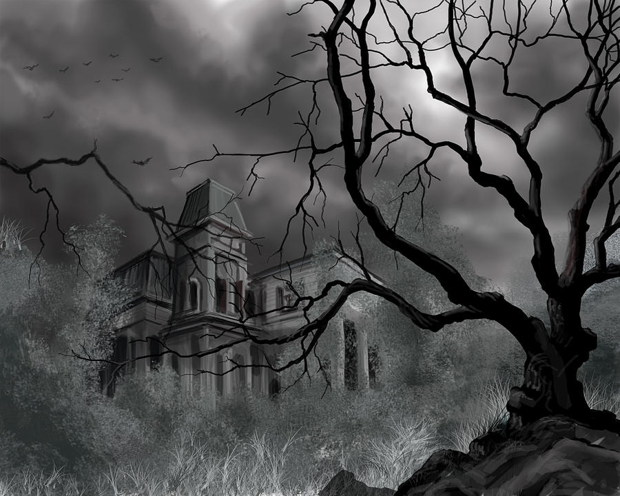 The Dark Mansion Painting by James Hill