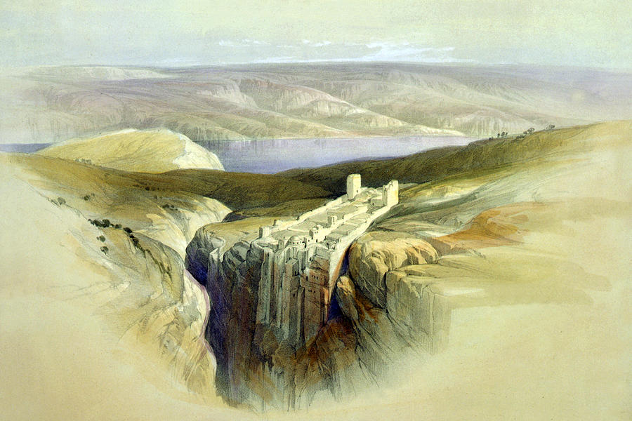 The Dead Sea looking towards Moab April 4th 1839 Photograph by Munir Alawi