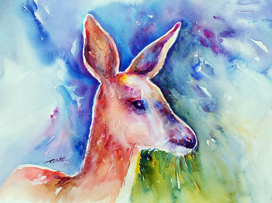 The Deer Painting by Arti Chauhan