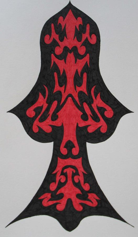Dagger Drawing - The Devil Behind Dagger by Raiyan Talkhani