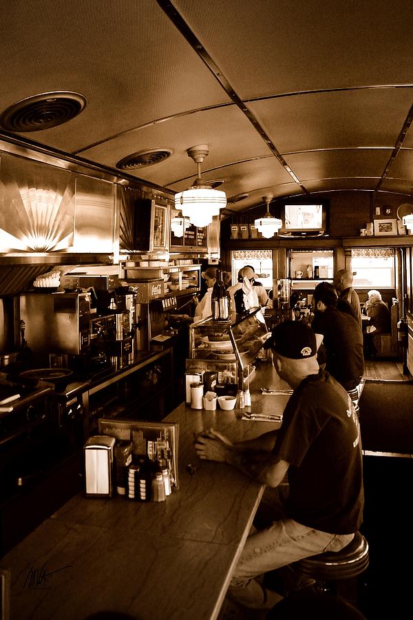 The Diner - Greeting Card Photograph by Mark Valentine