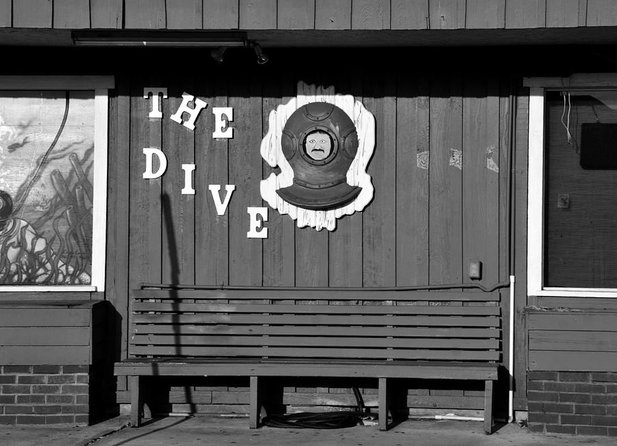 Black And White Photograph - The Dive Bar by David Lee Thompson