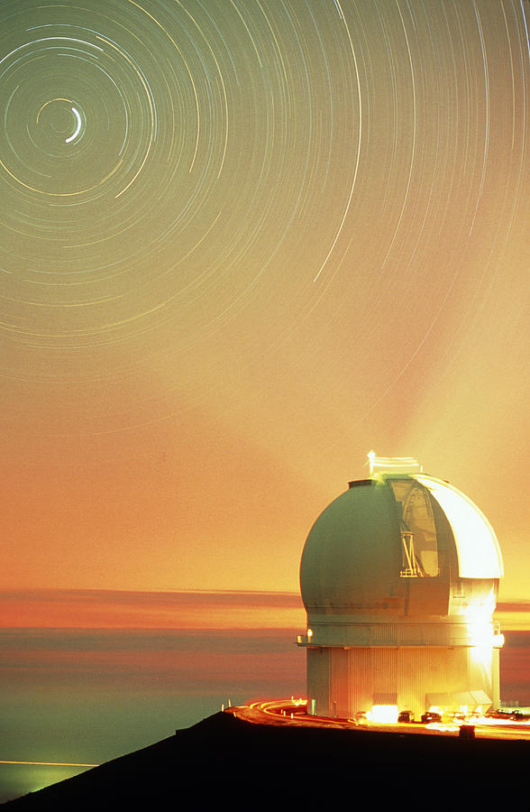 Round Shape Photograph - The Dome Of The Canada-france-hawaii Telescope by David Nunuk