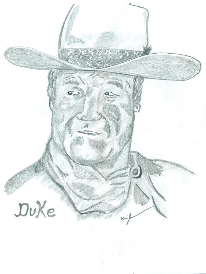 People Drawing - The Duke by Eric Jones