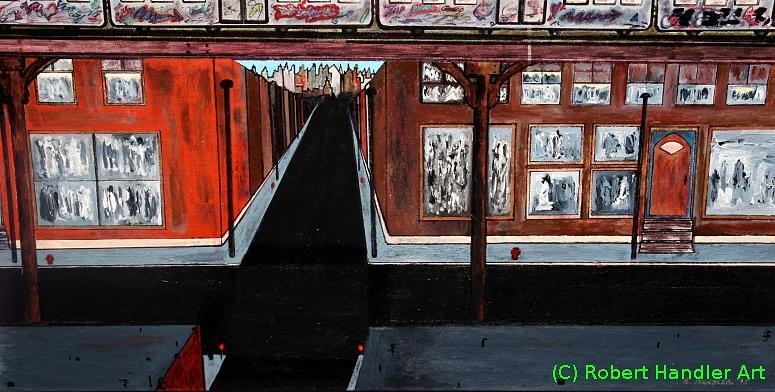 The El-The Bronx Painting by Robert Handler