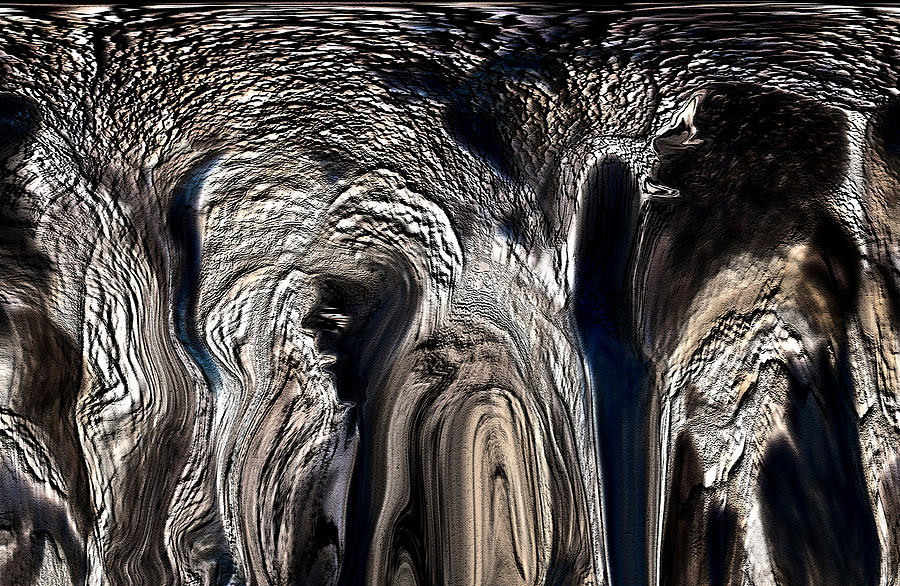 Abstract Digital Art - The Elephant And The Cave Man by Sherris - Of Palm Springs Abstract Digital Art - The Elephant And The Cave Man by Sherris - Of Palm Springs
