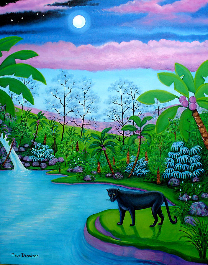 The Emerald Jungle Painting by Tracy Dennison