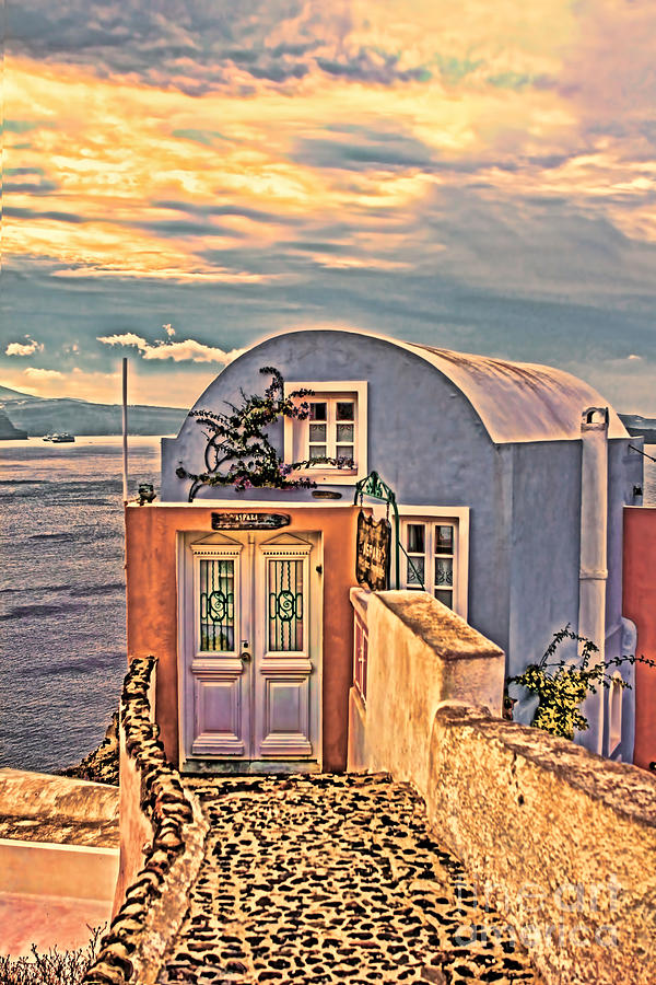 The End Unit Santorini Greece Photograph by Tom Prendergast