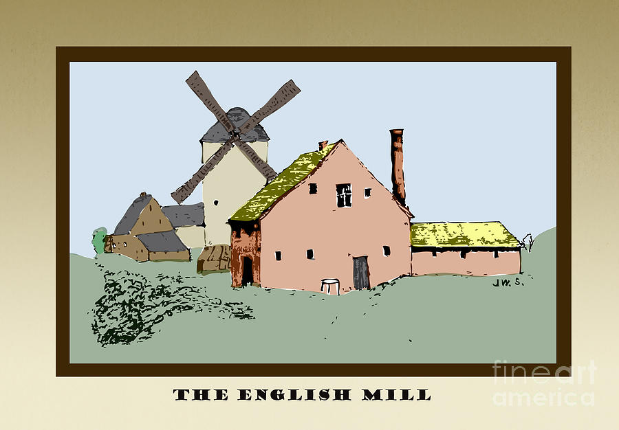 The English Mill Painting by Donna L Munro