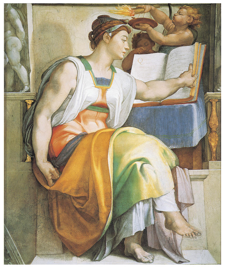 michelangelo sibyl drawing