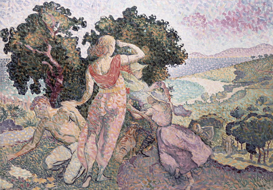 The Excursionists Painting by Henri-Edmond Cross