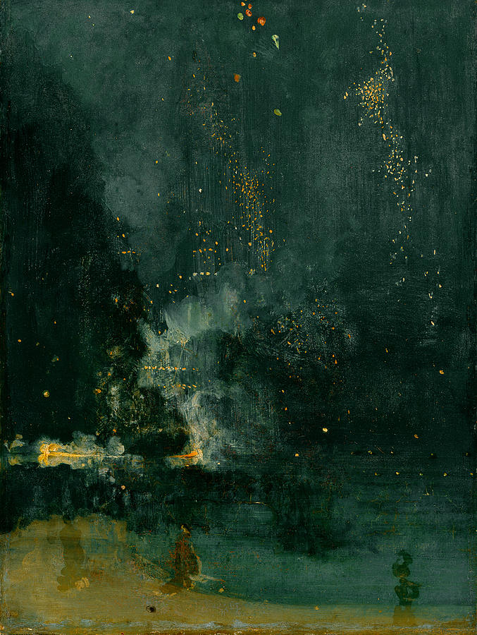 The Painting - The Falling Rocket by James Abbott Whistler
