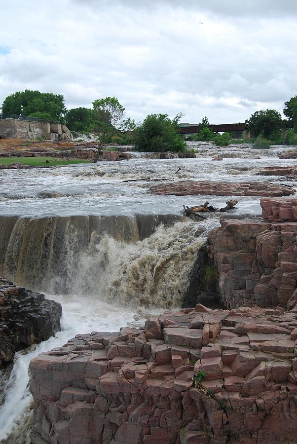 The Falls at Sioux Falls SD Photograph by Judy Hall-Folde