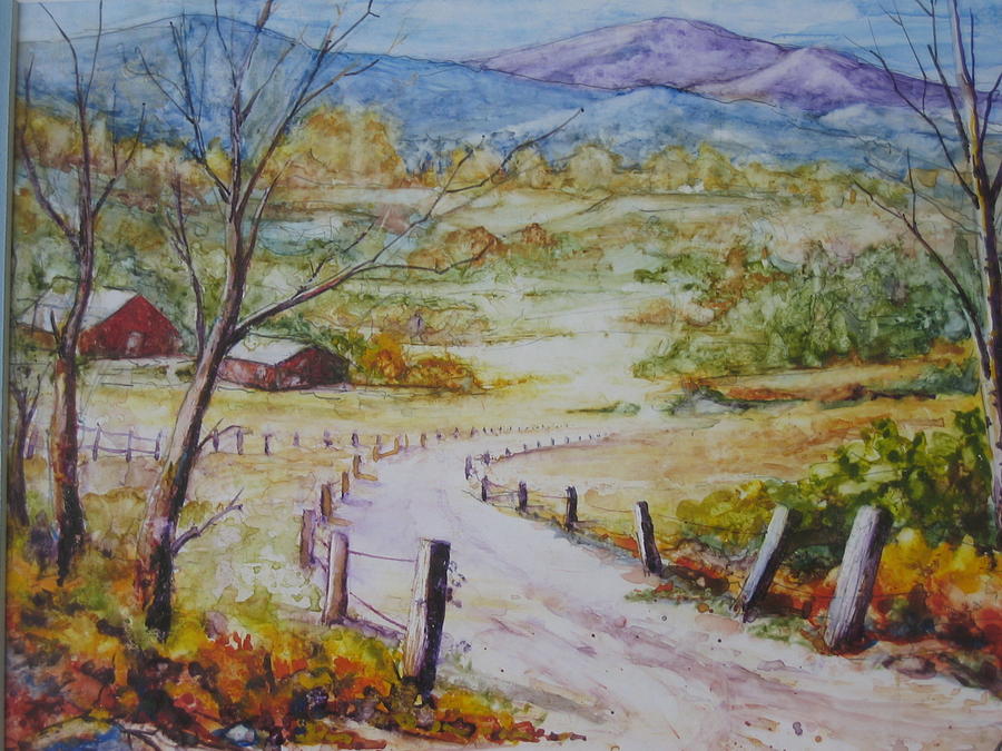 Mountain Painting - The Farm by Al Ferrand
