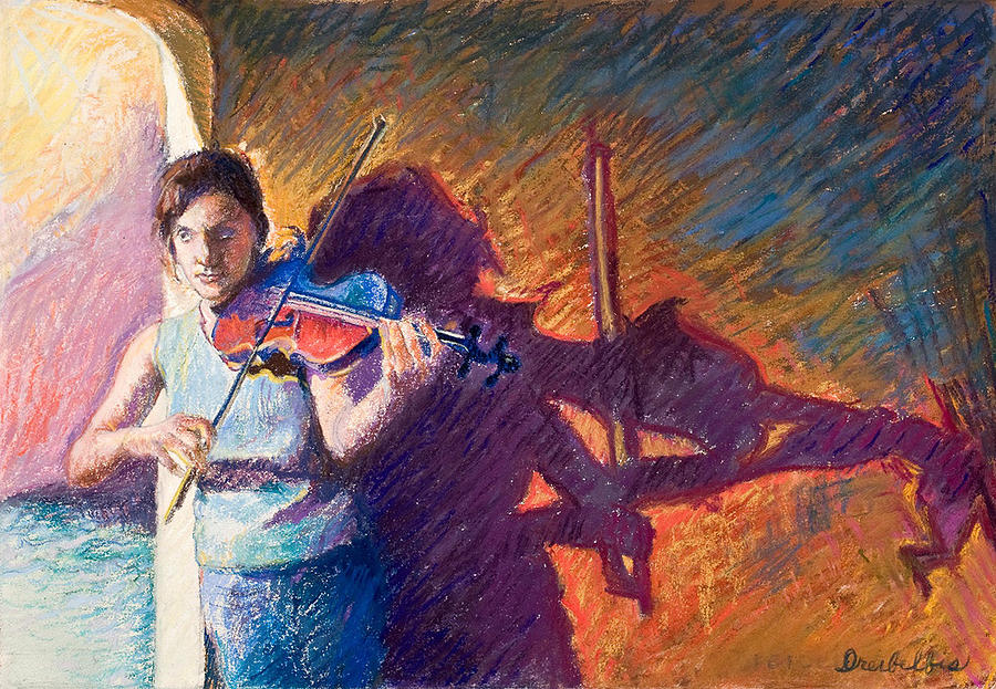 The Fiddler from Julliard Pastel by Ellen Dreibelbis