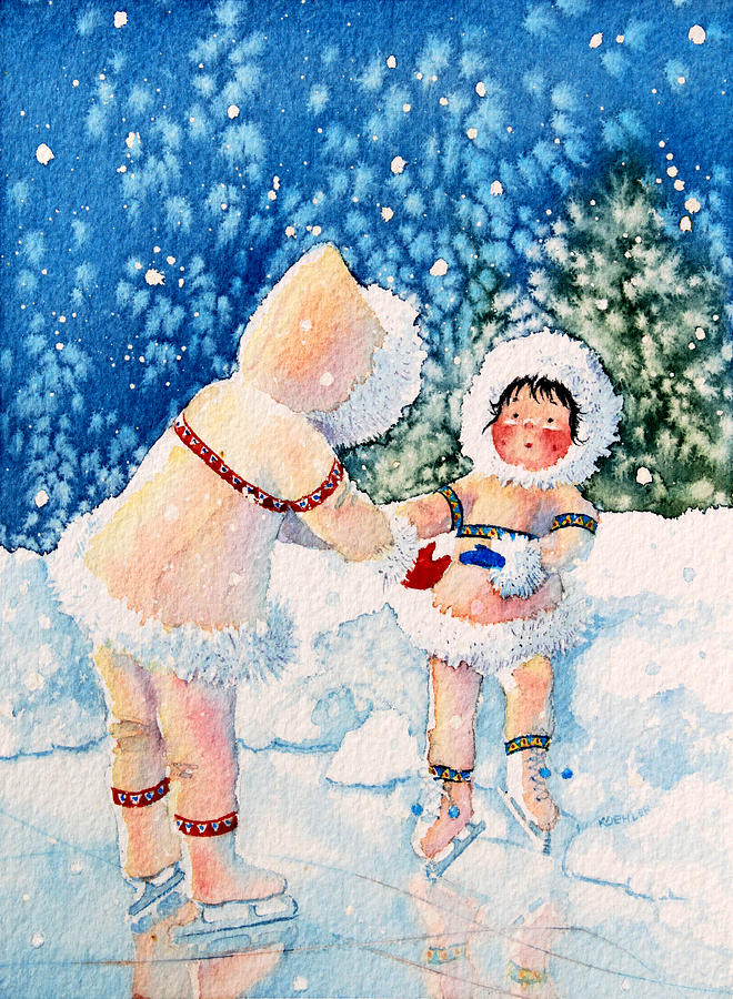Childrens Book Illustrator Painting - The Figure Skater 2 by Hanne Lore Koehler