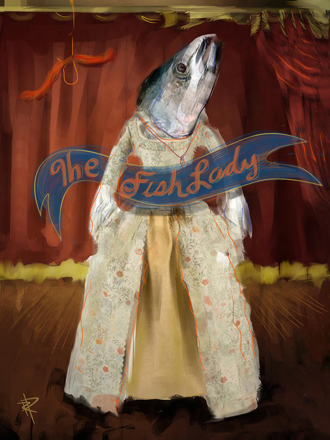 The Fish Lady Mixed Media by Russell Pierce