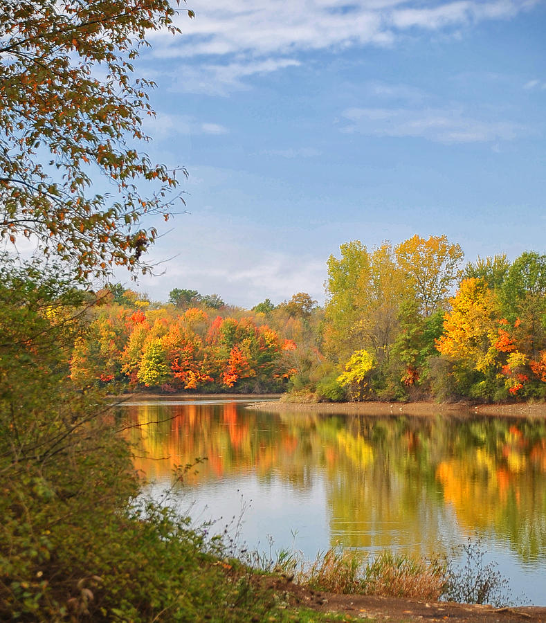 The Fishing Spot In Autumn Photograph by Brian Mollenkopf