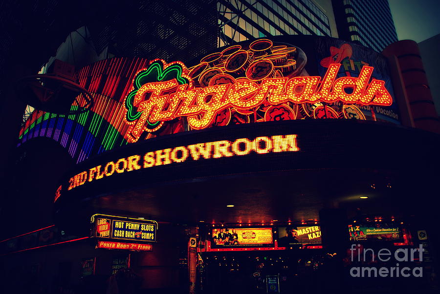 Las Vegas Photograph - The Fitzgerald in Down Town Las Vegas by Susanne Van Hulst