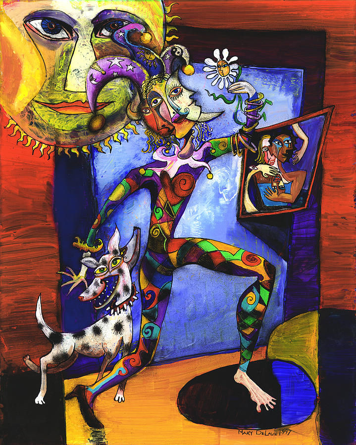 The Fool Card Painting by Mary DeLave