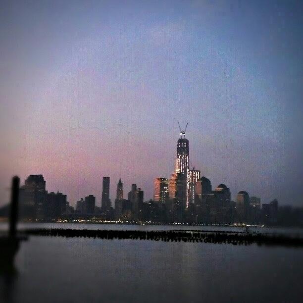 Sunrise Photograph - The #freedomtower Just Before #sunrise by Jamie Huenefeld