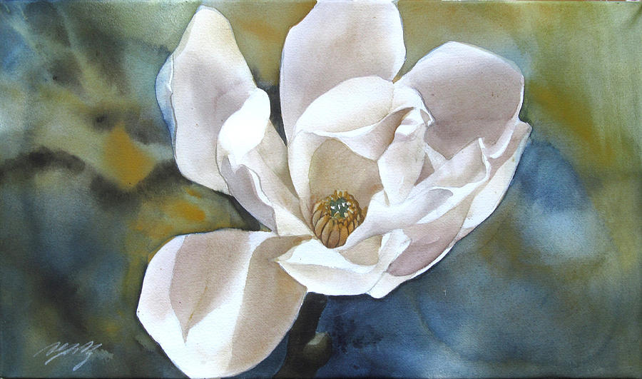 The Frist Magnolia Of Spring Painting by Alfred Ng