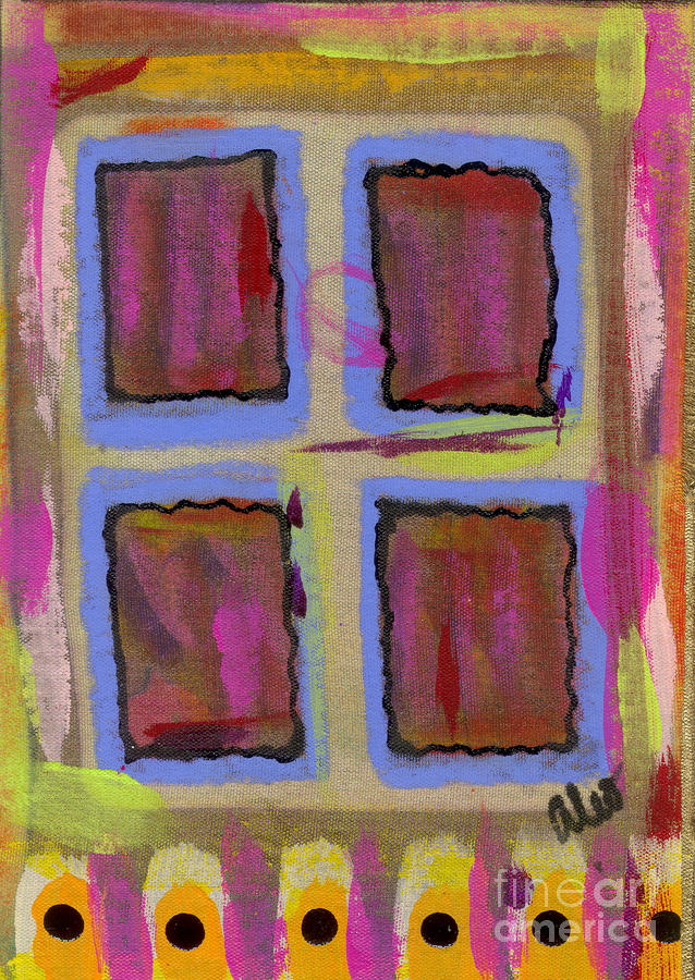 The Front Windowpanes Mixed Media by Angela L Walker