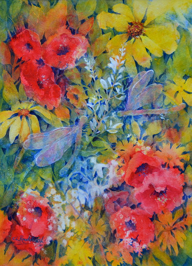 Floral Painting - The Garden by Cynthia Roudebush