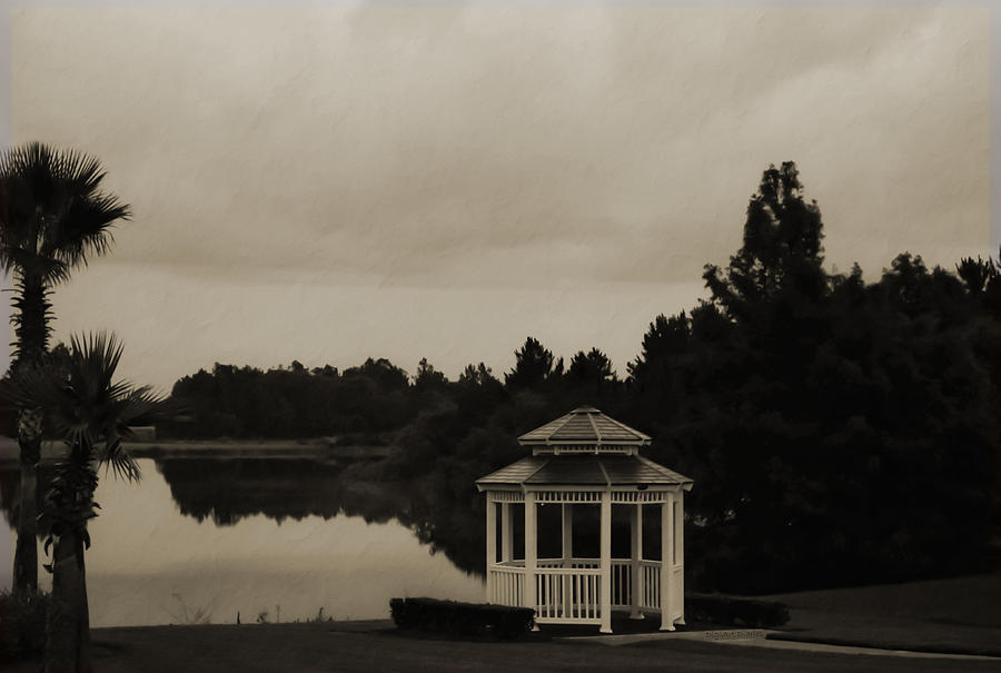 The Gazebo at the Lake Photograph by DigiArt Diaries by Vicky B Fuller