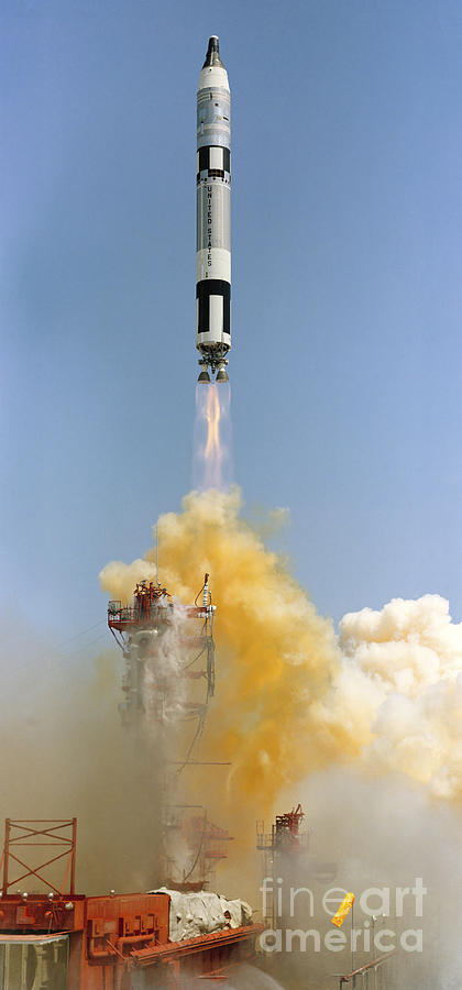 Space Photograph - The Gemini-titan 4 Spaceflight Launches by Stocktrek Images
