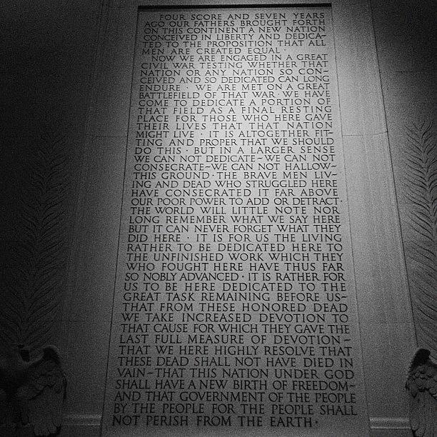Abraham Lincoln Photograph - The Gettysburg Address by Dave Bloom