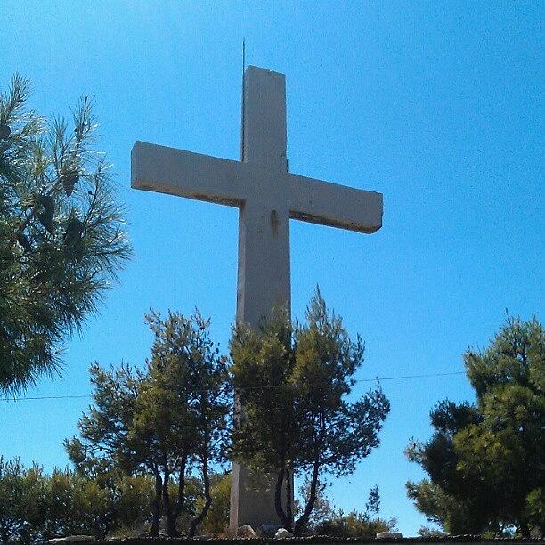 The Giant Cross - Zakynthos Photograph by Amy  Peck