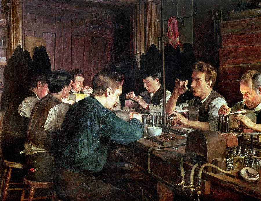 Skill Painting - The Glass Blowers by Charles Frederic Ulrich