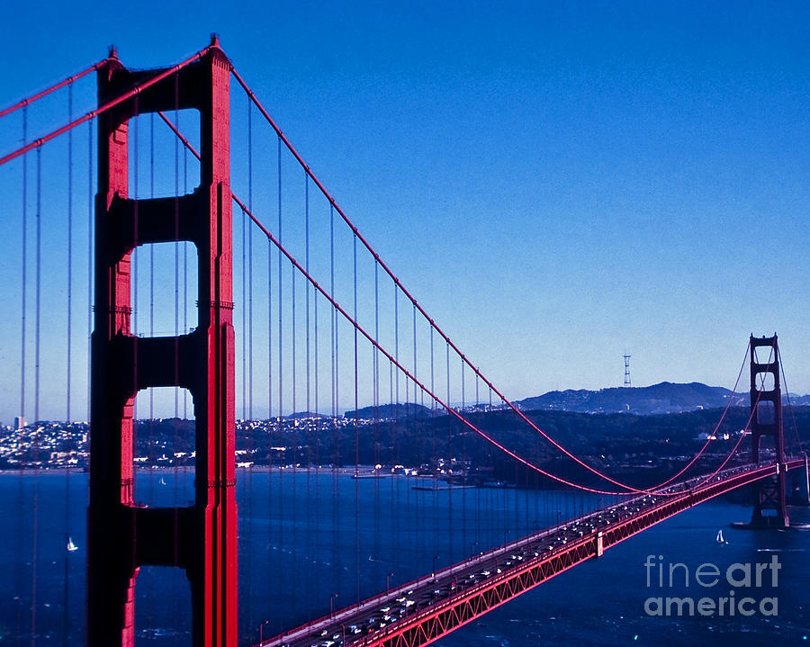 Boat Photograph - The Golden Gate Bridge by Stephen Whalen