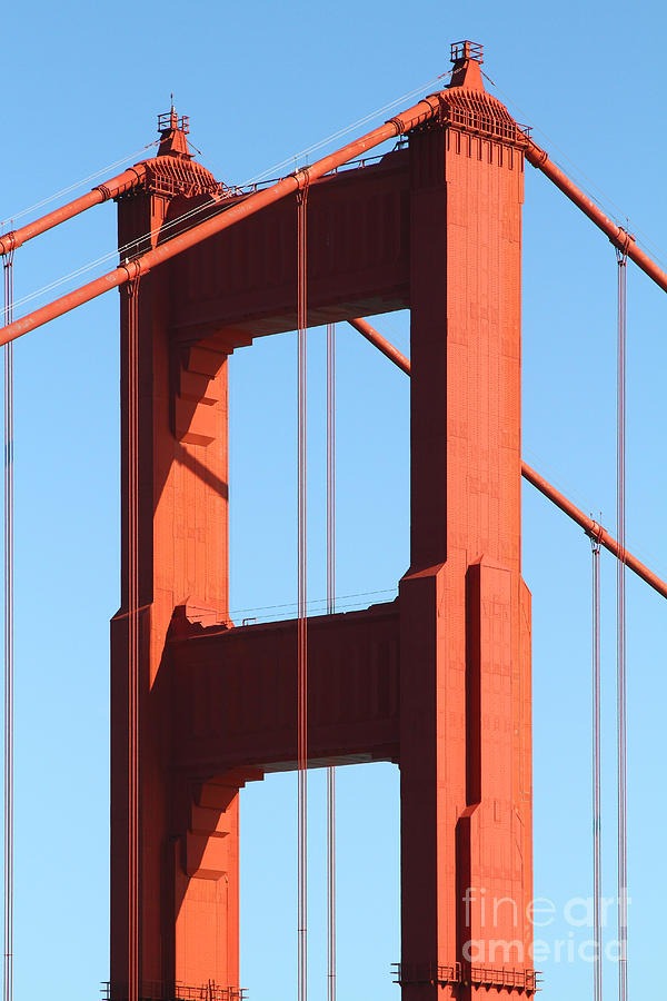 The Golden Gate Bridge Up Close . San Francisco California . 7D14524 Photograph by Wingsdomain Art and Photography