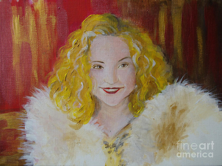 Hollywood Painting - The Golden Girl by Dindin Coscolluela
