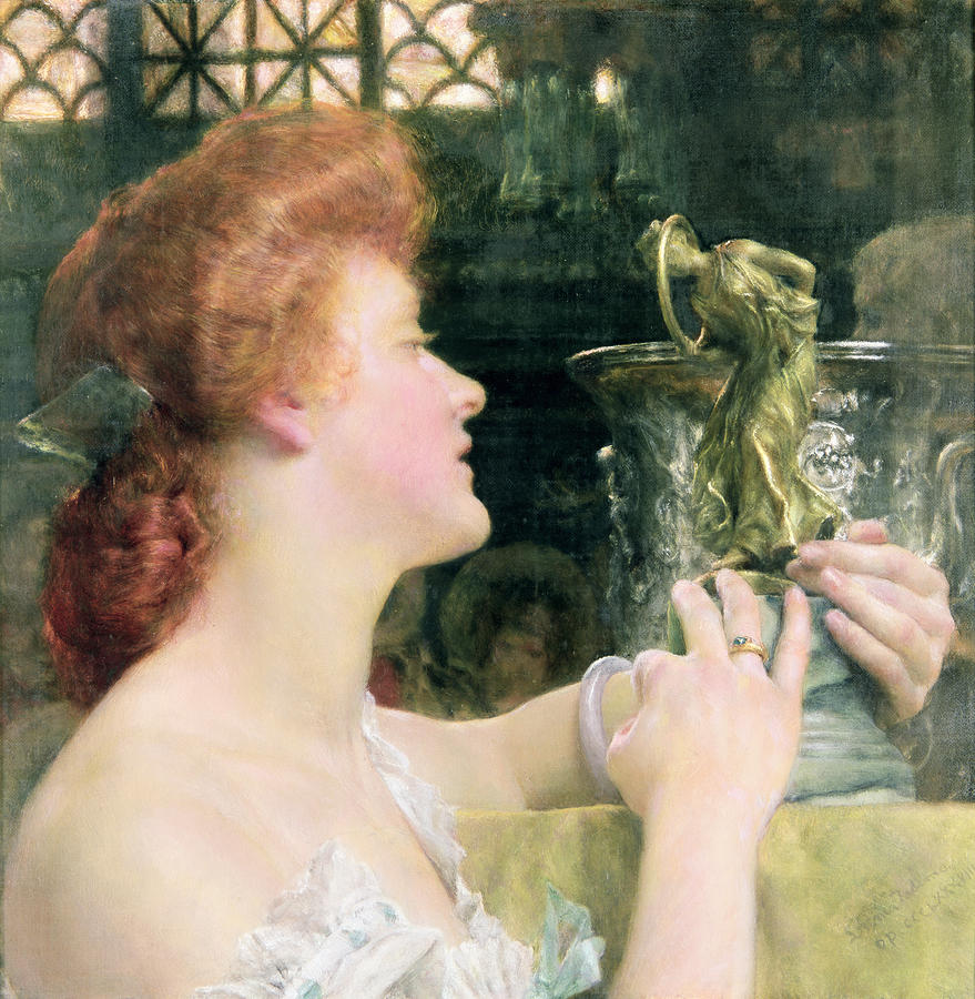 Cup Painting - The Golden Hour by Lawrence Alma-Tadema