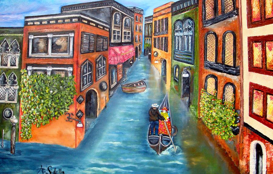 The Gondola Ride Painting by Annamarie Sidella-Felts