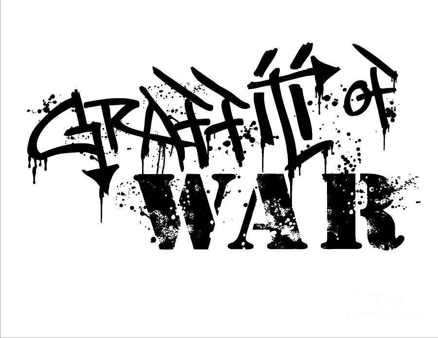 art of war graffiti print joggers