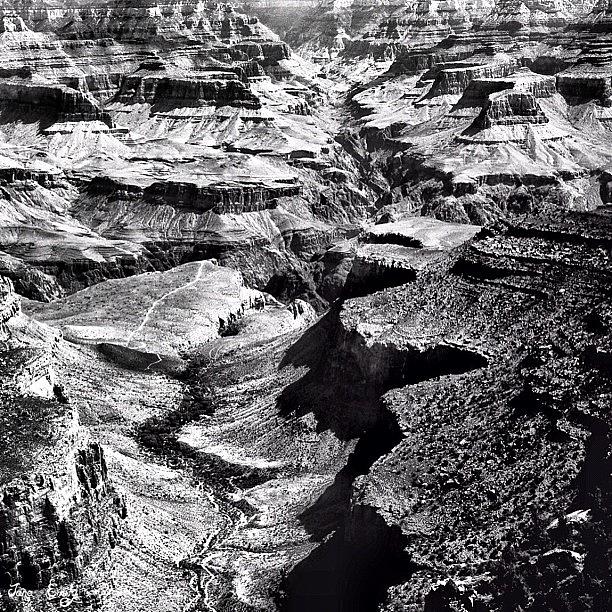 Blackandwhite Photograph - The Grand Canyon. My Submission For by Jane Emily