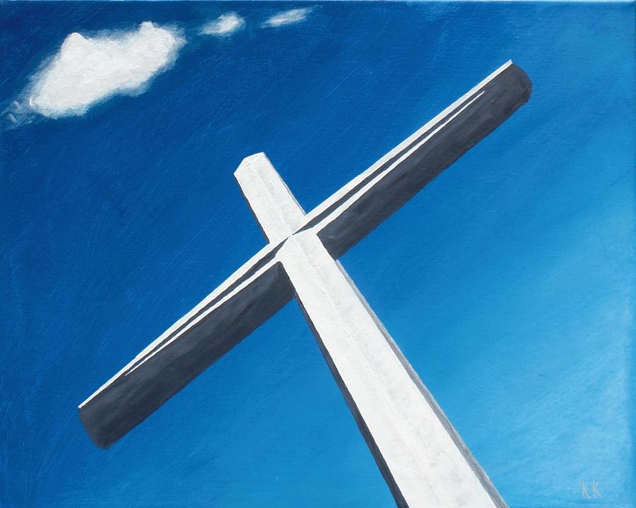 Cross Painting - The Great Cross - Resurrection by Kelvin Kelley
