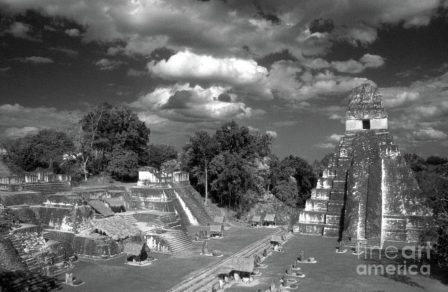 THE GREAT PLAZA Tikal Gautemala Photograph by John  Mitchell