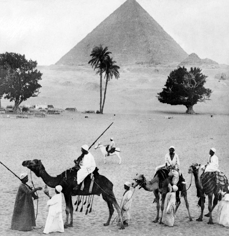 The Great Pyramid of Giza - Egypt - c 1904 Photograph by International  Images