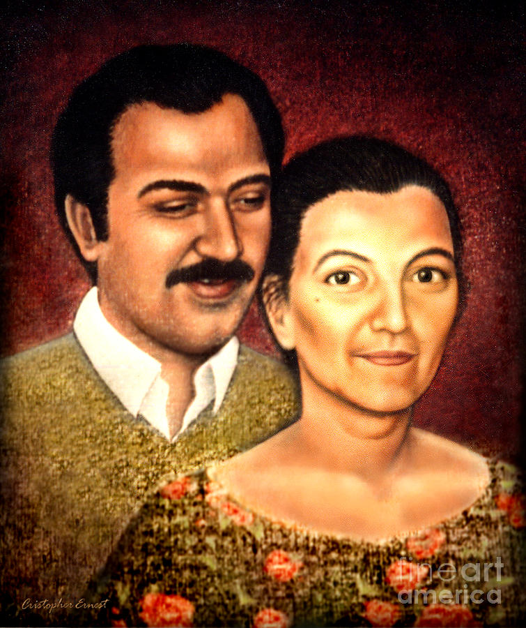 The Greek Couple Painting by Cristophers Dream Artistry