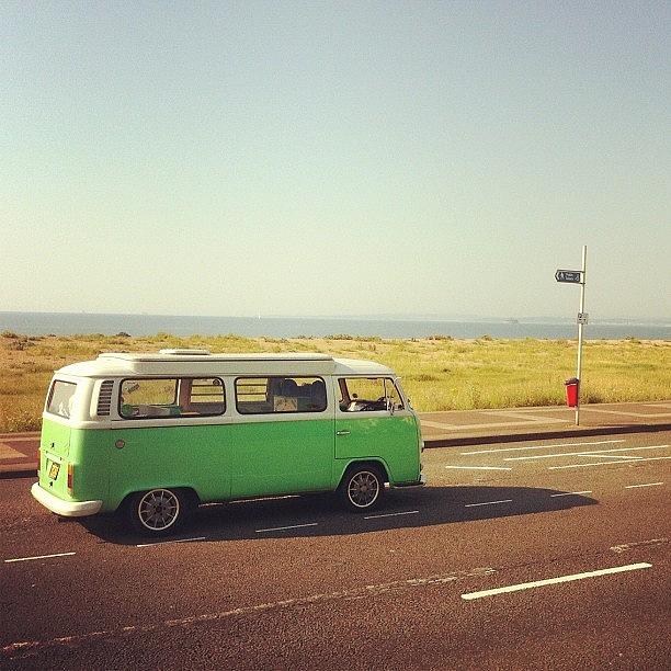 Beach Photograph - The Green Machine Down #southsea by Jimmy Lindsay