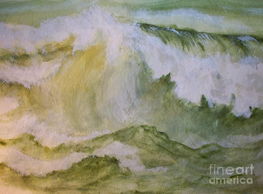 The Green Surf Painting by Carol Grimes